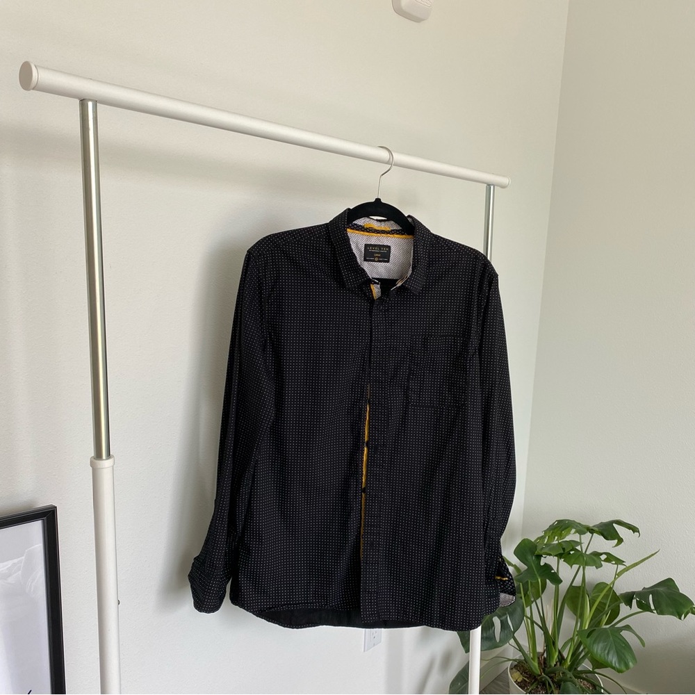 👔 Level Ten Black Polka Dot Casual Shirt